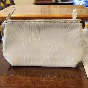 Burberry Gray Beauty Cosmetic Bag.